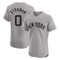 Silnrao  NY.Yankees #0 Marcus Stroman Player Gray Limited Elite Home Stitched Jerseys