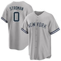 Silnrao  NY.Yankees #0 Marcus Stroman Player Gray Road Game Stitched Jerseys