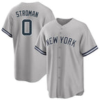 Silnrao  NY.Yankees #0 Marcus Stroman Player Gray Road Game Stitched Jerseys