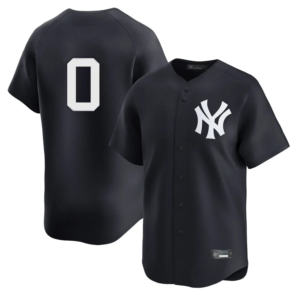 Silnrao NY.Yankees #0 Marcus Stroman Player Navy Alternate Limited Stitched Jerseys