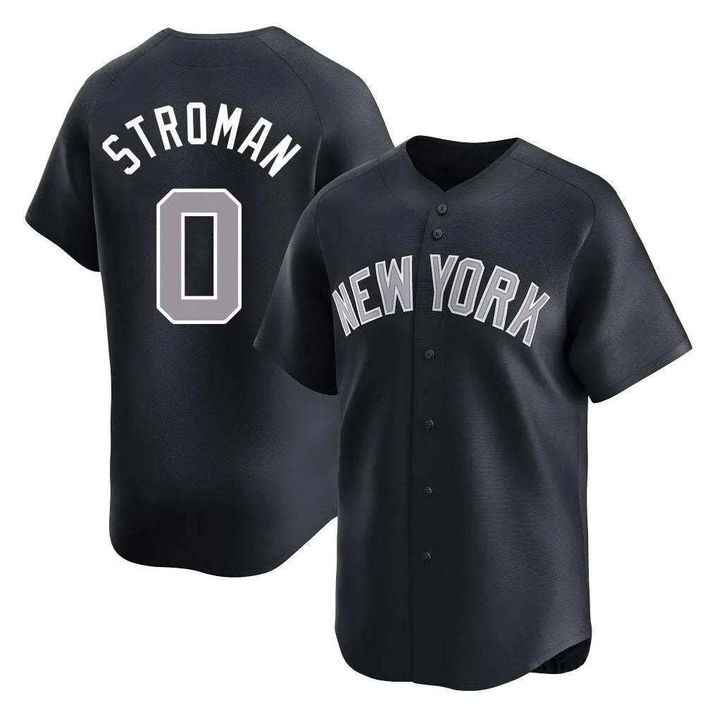Silnrao  NY.Yankees #0 Marcus Stroman Player Navy Limited Home Stitched Jerseys