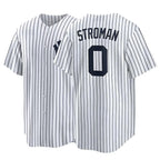 Silnrao  NY.Yankees #0 Marcus Stroman Player White Game Home Stitched Jerseys