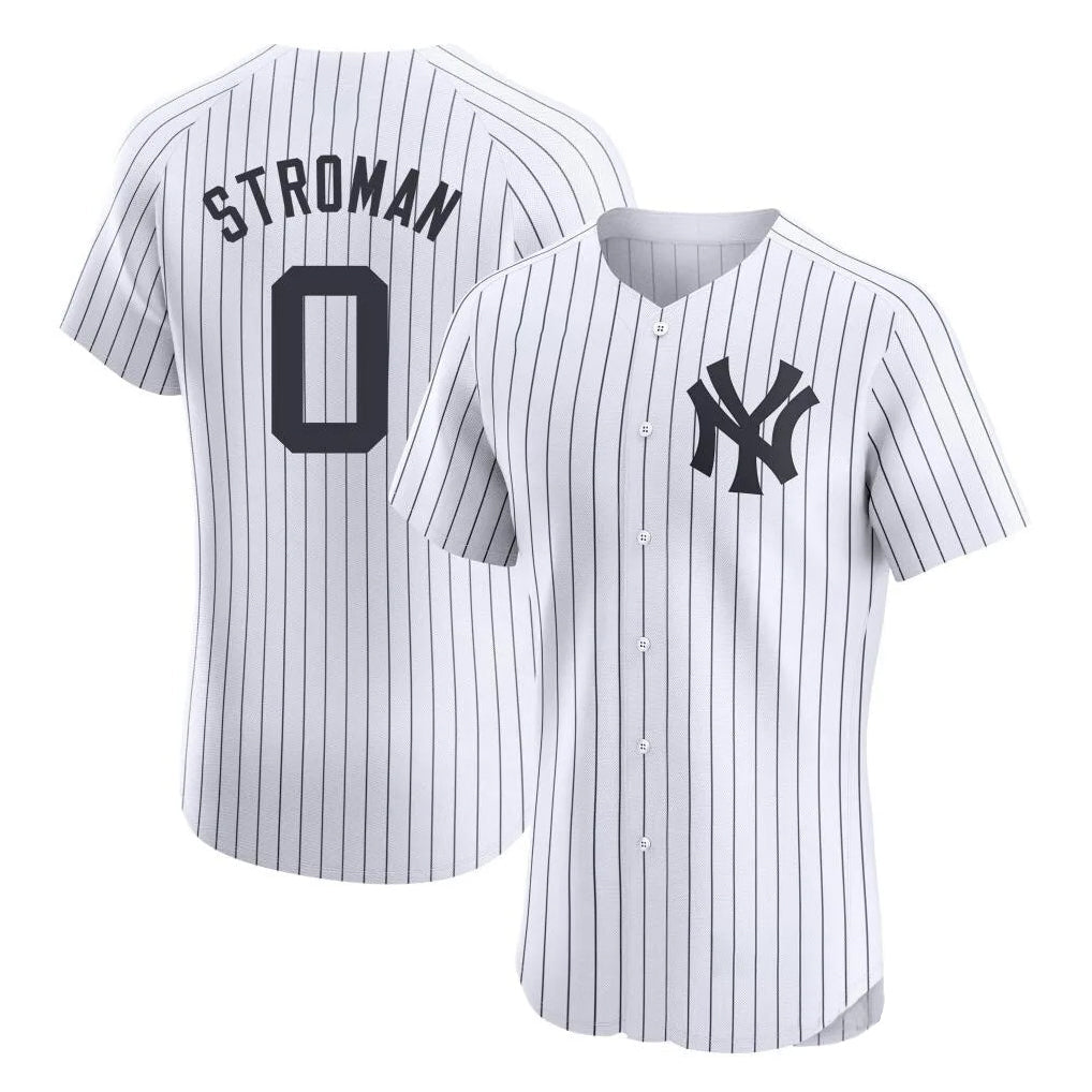Silnrao  NY.Yankees #0 Marcus Stroman Player White Limited Elite Home Stitched Jerseys