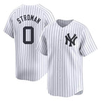 Silnrao  NY.Yankees #0 Marcus Stroman Player White Limited Home Stitched Jerseys