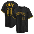 Silnrao NY.Yankees #11 Anthony Volpe Player Black Snake Skin City Game Home Stitched Jerseys