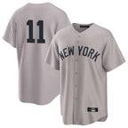 Silnrao NY.Yankees #11 Anthony Volpe Player Gray Game Home Stitched Jerseys