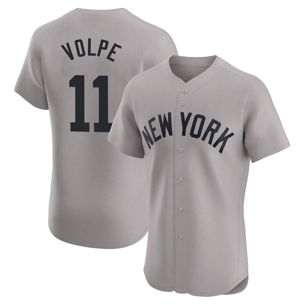 Silnrao  NY.Yankees #11 Anthony Volpe Player Gray Limited Elite Home Stitched Jerseys
