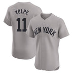 Silnrao  NY.Yankees #11 Anthony Volpe Player Gray Limited Elite Home Stitched Jerseys