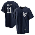 Silnrao  NY.Yankees #11 Anthony Volpe Player Navy Game Stitched Jerseys