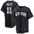 Silnrao  NY.Yankees #11 Anthony Volpe Player Navy Home Game Stitched Jerseys