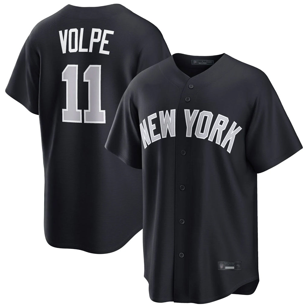 Silnrao  NY.Yankees #11 Anthony Volpe Player Navy Home Game Stitched Jerseys