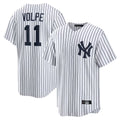 Silnrao  NY.Yankees #11 Anthony Volpe Player White Game Home Stitched Jerseys