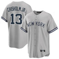 Silnrao NY.Yankees #13 Jazz Chisholm Jr Player Gray Road Game Stitched Jerseys