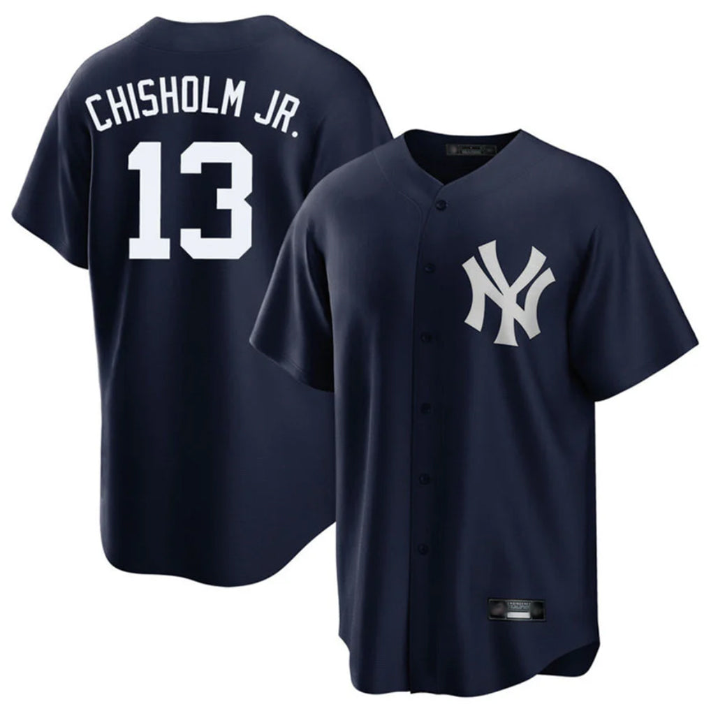 Silnrao NY.Yankees #13 Jazz Chisholm Jr Player Navy Game Stitched Jerseys