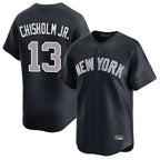 Silnrao NY.Yankees #13 Jazz Chisholm Jr Player Navy Limited Home Stitched Jerseys