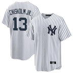 Silnrao NY.Yankees #13 Jazz Chisholm Jr Player White Game Home Stitched Jerseys
