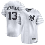 Silnrao NY.Yankees #13 Jazz Chisholm Jr Player White Limited Home Stitched Jerseys