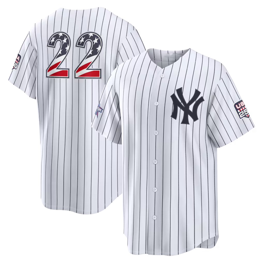 Silnrao NY.Yankees #22 Ben Rice Nike White 2026 All-Star Edition Stars & Stripes Stadium Jerseys