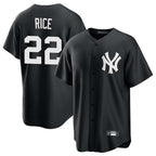 Silnrao NY.Yankees #22 Ben Rice Player Black Game Home Stitched Jerseys