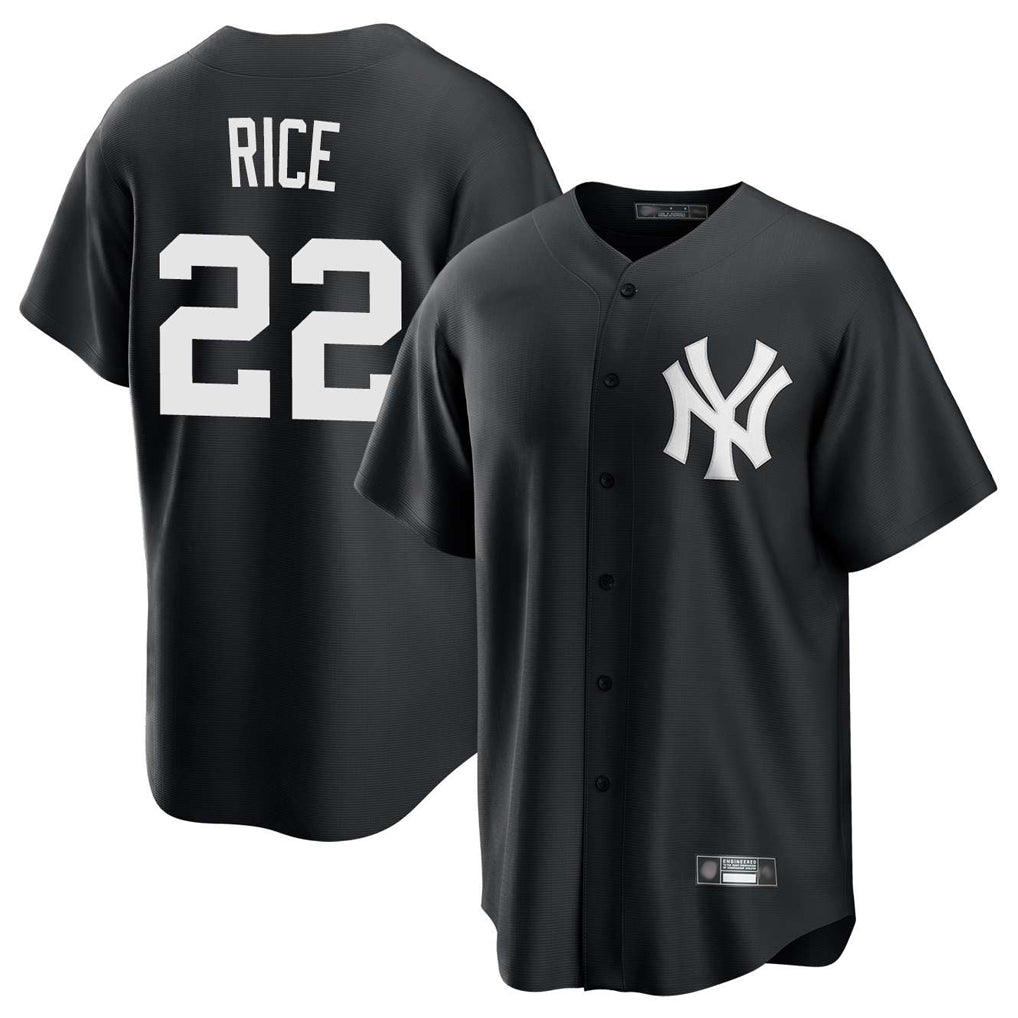Silnrao NY.Yankees #22 Ben Rice Player Black Game Home Stitched Jerseys