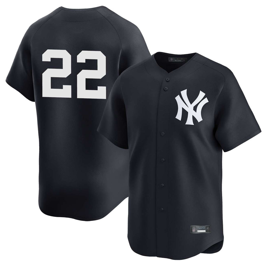 Silnrao NY.Yankees #22 Ben Rice Player Navy Alternate Limited Stitched Jerseys