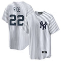 Silnrao NY.Yankees #22 Ben Rice Player White Game Home Stitched Jerseys