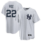 Silnrao NY.Yankees #22 Ben Rice Player White Game Home Stitched Jerseys