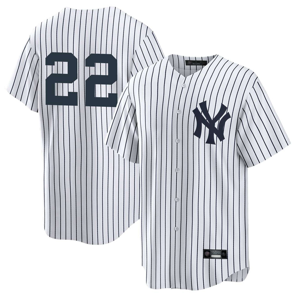 Silnrao NY.Yankees #22 Ben Rice Player White Game Stitched Jerseys