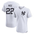 Silnrao NY.Yankees #22 Ben Rice Player White Limited Elite Home Stitched Jerseys
