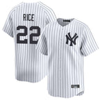 Silnrao NY.Yankees #22 Ben Rice Player White Limited Home Stitched Jerseys
