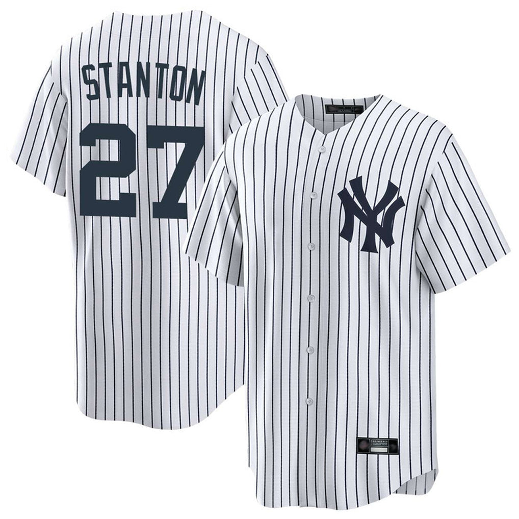 Silnrao NY.Yankees #27 Giancarlo Stanton Player White Game Home Stitched Jerseys
