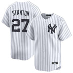 Silnrao  NY.Yankees #27 Giancarlo Stanton Player White Limited Home Stitched Jerseys