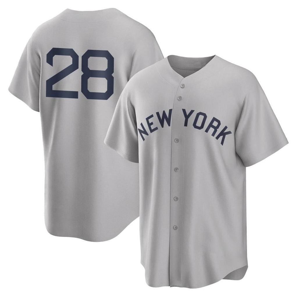 Silnrao NY.Yankees #28 Austin Wells Player Gray Field of Dreams Game Stitched Jerseys
