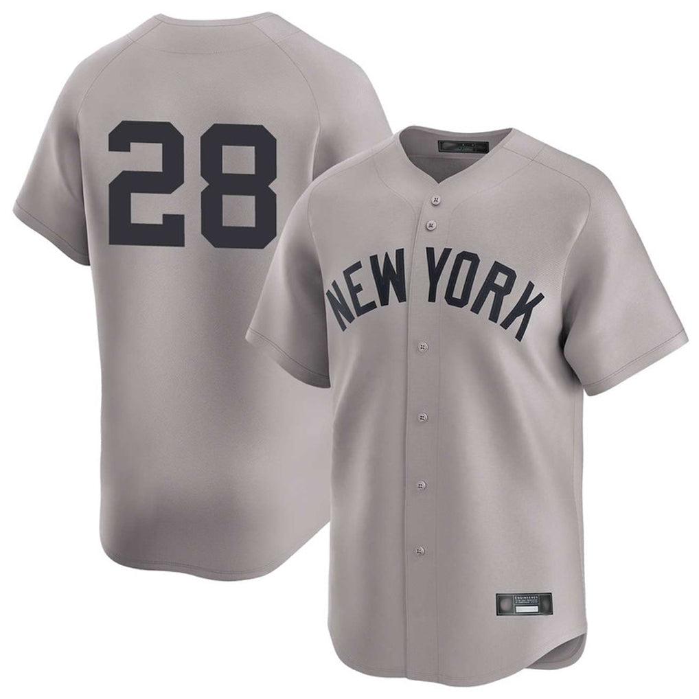 Silnrao NY.Yankees #28 Austin Wells Player Gray Limited Stitched Jerseys