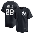 Silnrao NY.Yankees #28 Austin Wells Player Navy Alternate Limited Home Stitched Jerseys