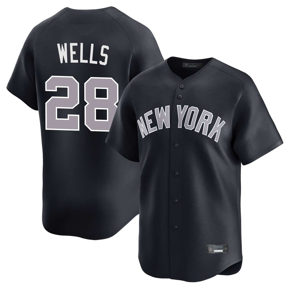 Silnrao NY.Yankees #28 Austin Wells Player Navy Limited Home Stitched Jerseys