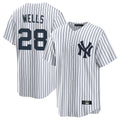 Silnrao NY.Yankees #28 Austin Wells Player White Game Home Stitched Jerseys