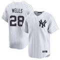 Silnrao NY.Yankees #28 Austin Wells Player White Limited Home Stitched Jerseys