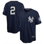 Silnrao NY.Yankees #2 Derek Jeter Player Navy 2020 Hall of Fame Induction Limited Stitched Jerseys