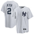 Silnrao  NY.Yankees #2 Derek Jeter Player White Game Home Stitched Jerseys