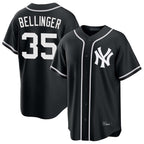 Silnrao NY.Yankees #35 Cody Bellinger Player Black Out Game Stitched Jerseys