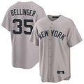 Silnrao NY.Yankees #35 Cody Bellinger Player Gray Game Home Stitched Jerseys