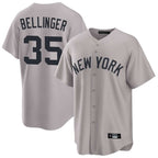 Silnrao NY.Yankees #35 Cody Bellinger Player Gray Game Home Stitched Jerseys