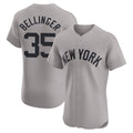 Silnrao NY.Yankees #35 Cody Bellinger Player Gray Limited Home Stitched Jerseys