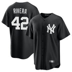 Silnrao NY.Yankees #42 Mariano Rivera Player Black Game Stitched Jerseys