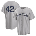 Silnrao NY.Yankees #42 Mariano Rivera Player Gray Field of Dreams Game Stitched Jerseys