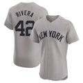 Silnrao NY.Yankees #42 Mariano Rivera Player Gray Limited Elite Home Stitched Jerseys