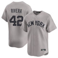 Silnrao NY.Yankees #42 Mariano Rivera Player Gray Limited Home Stitched Jerseys
