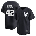 Silnrao NY.Yankees #42 Mariano Rivera Player Navy Alternate Limited Home Stitched Jerseys