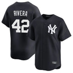 Silnrao NY.Yankees #42 Mariano Rivera Player Navy Alternate Limited Home Stitched Jerseys